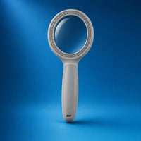 Back of the VISOLUZ magnifier showing the USB-C charging port